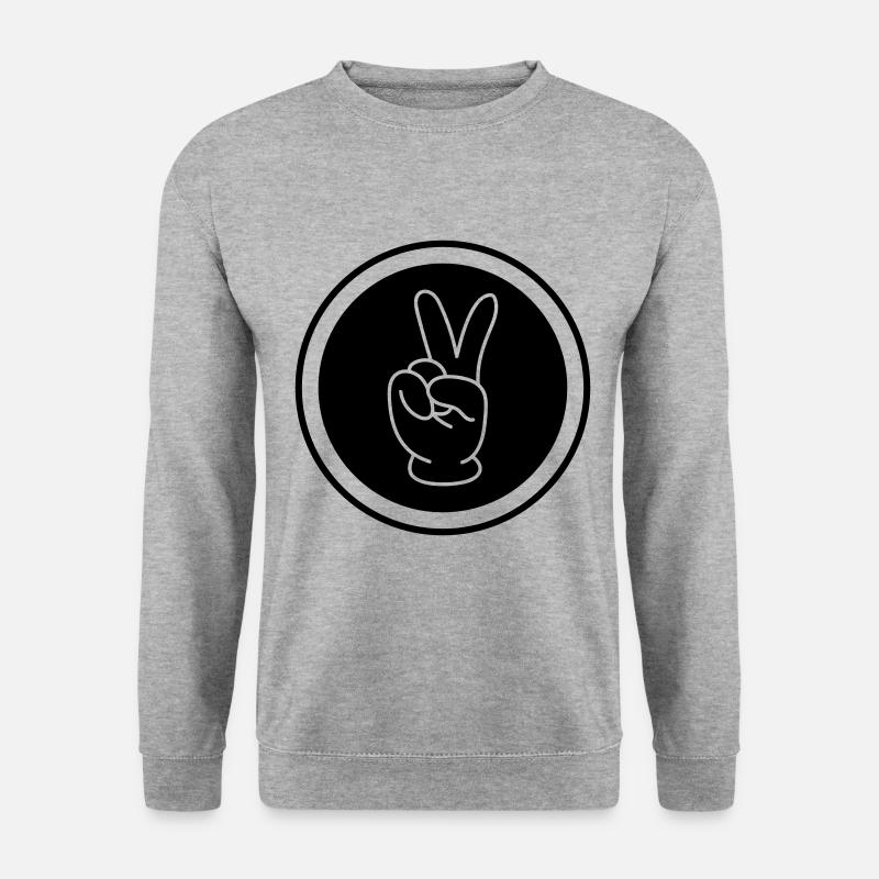Bande dessinée Peace Hand - Sweat-shirt Unisexe - gris chiné
