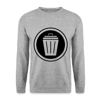 Icône de la poubelle - Sweat-shirt Unisexe - gris chiné - Devant - Alina (178cm) & Michal (187cm)