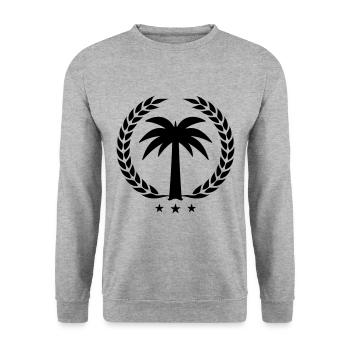 Symbole de la paume - Sweat-shirt Unisexe - gris chiné - Devant - Alina (178cm) & Michal (187cm)