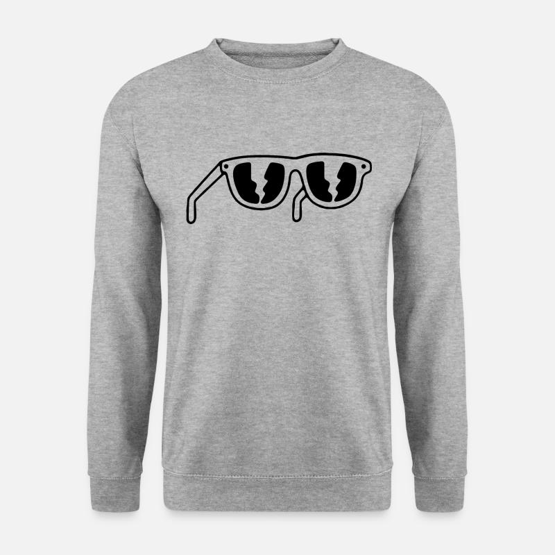 Sonnenbrille - Unisex Pullover - Weißgrau meliert
