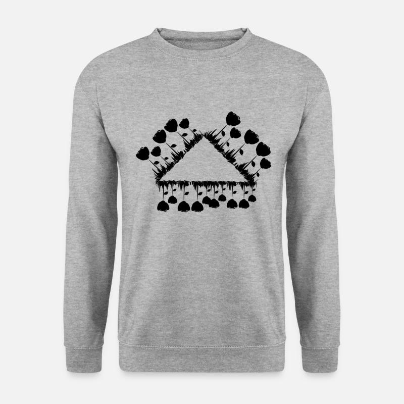 triangle natural symbol angular - Unisex Sweatshirt - salt & pepper