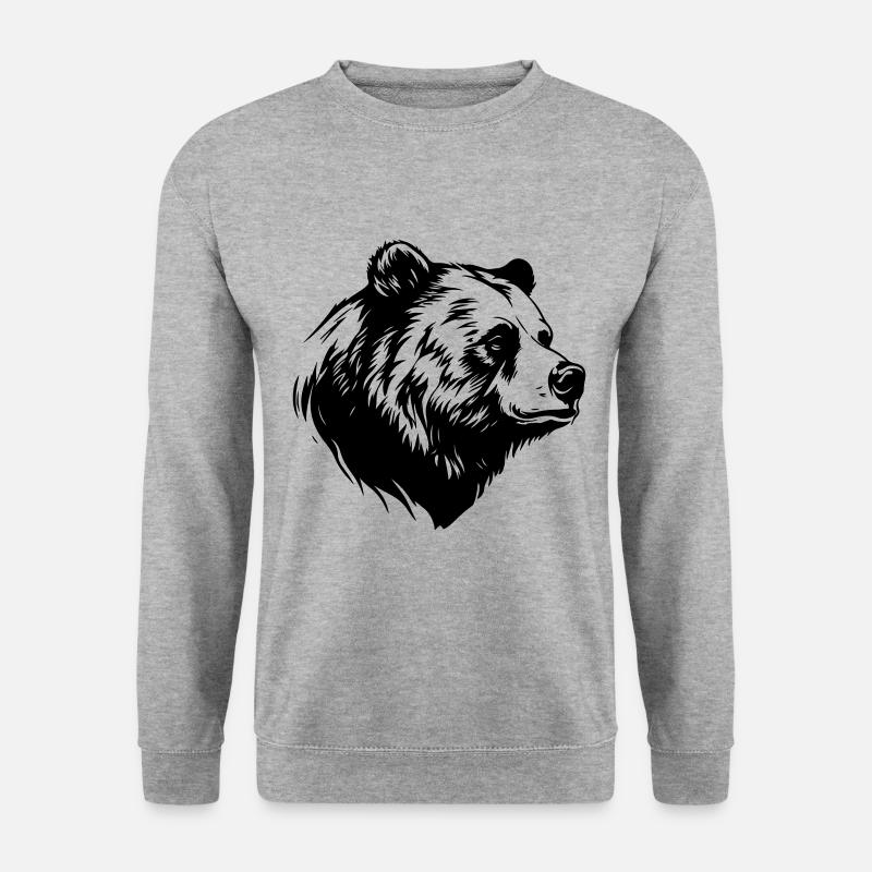 Bear Grizzly Animal - Unisex Sweatshirt - salt & pepper