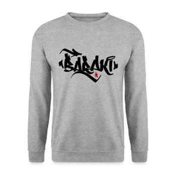 Baraki - Unisex Pullover - Weißgrau meliert - Vorne - Alina (178cm) & Michal (187cm)