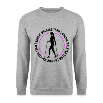 Nordic Walking Team Club Woman - Unisex Sweatshirt - salt & pepper - Front - Alina (178cm) & Michal (187cm)
