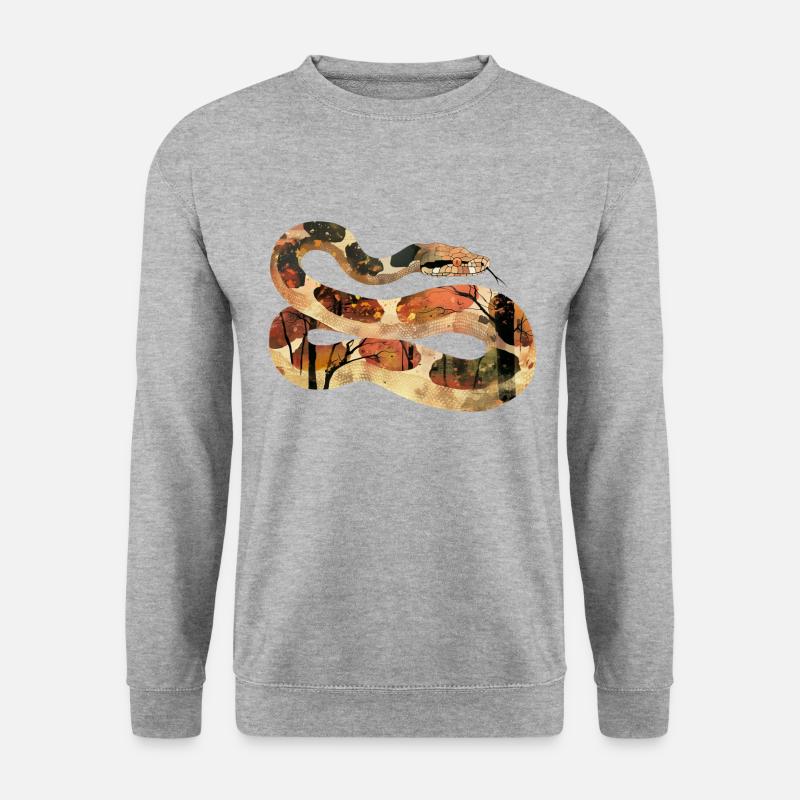 Boa constrictor - Unisex Pullover - Weißgrau meliert