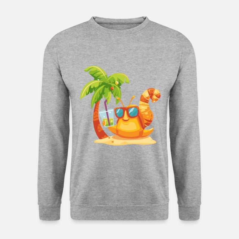 Snail Summer Beach Vacation - Unisex Sweatshirt - salt & pepper
