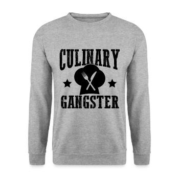 cuisiner gangster - Sweat-shirt Unisexe - gris chiné - Devant - Alina (178cm) & Michal (187cm)