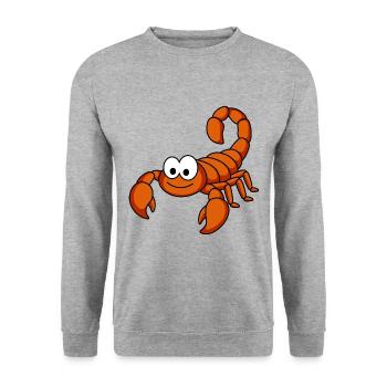 Scorpion Comic Animal - Sweat-shirt Unisexe - gris chiné - Devant - Alina (178cm) & Michal (187cm)