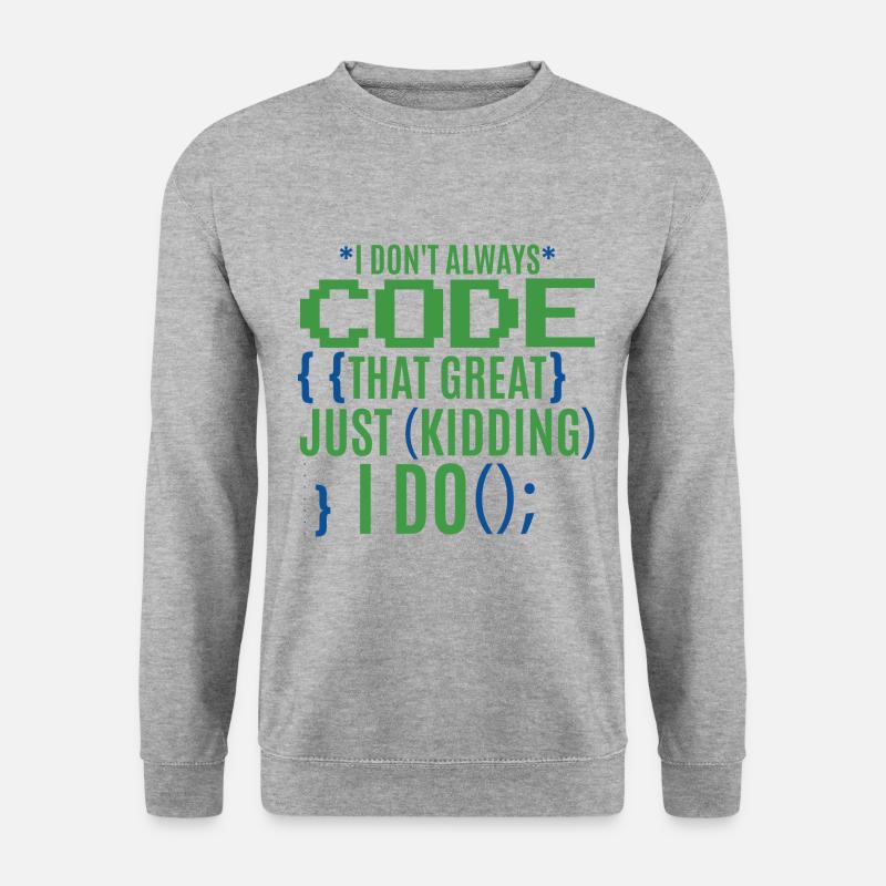 Funny Coder Programmer IT - Unisex Sweatshirt - salt & pepper