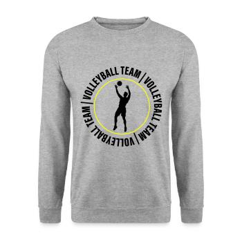 Joueurs de club de l’équipe de volley-ball - Sweat-shirt Unisexe - gris chiné - Devant - Alina (178cm) & Michal (187cm)