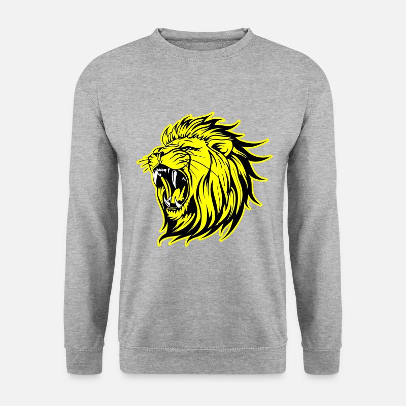 Lion Wild Head Leo - Unisex Sweatshirt - salt & pepper