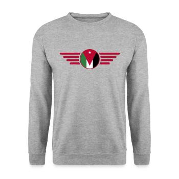 J’aime Jordan, T-shirt Style Design - Sweat-shirt Unisexe - gris chiné - Devant - Alina (178cm) & Michal (187cm)