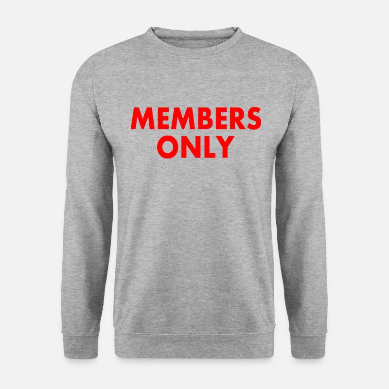 Members only - Unisex Pullover - Weißgrau meliert