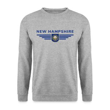New Hampshire Fan T-Shirt – Must-have! - Sweat-shirt Unisexe - gris chiné - Devant - Alina (178cm) & Michal (187cm)