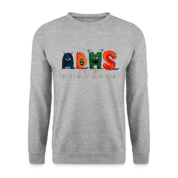 Süßes ADHS Awareness T-shirt Kinder - Unisex Pullover - Weißgrau meliert - Vorne - Alina (178cm) & Michal (187cm)