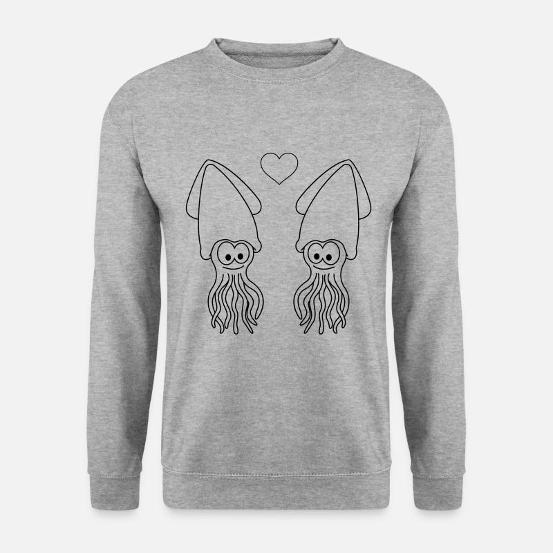 Squid Comic Couple Love - Unisex Sweatshirt - salt & pepper
