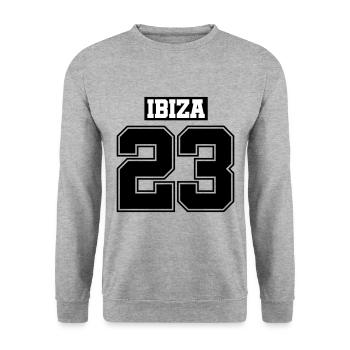 Ibiza 23 - Unisex Sweatshirt - salt & pepper - Front - Alina (178cm) & Michal (187cm)