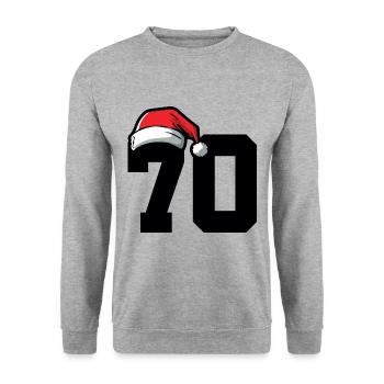 70 Number Christmas - Unisex Sweatshirt - salt & pepper - Front - Alina (178cm) & Michal (187cm)