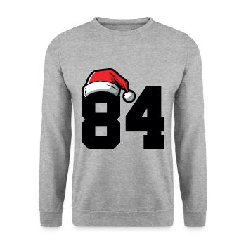 84 Numéro Noël - Sweat-shirt Unisexe - gris chiné - Devant - Alina (178cm) & Michal (187cm)