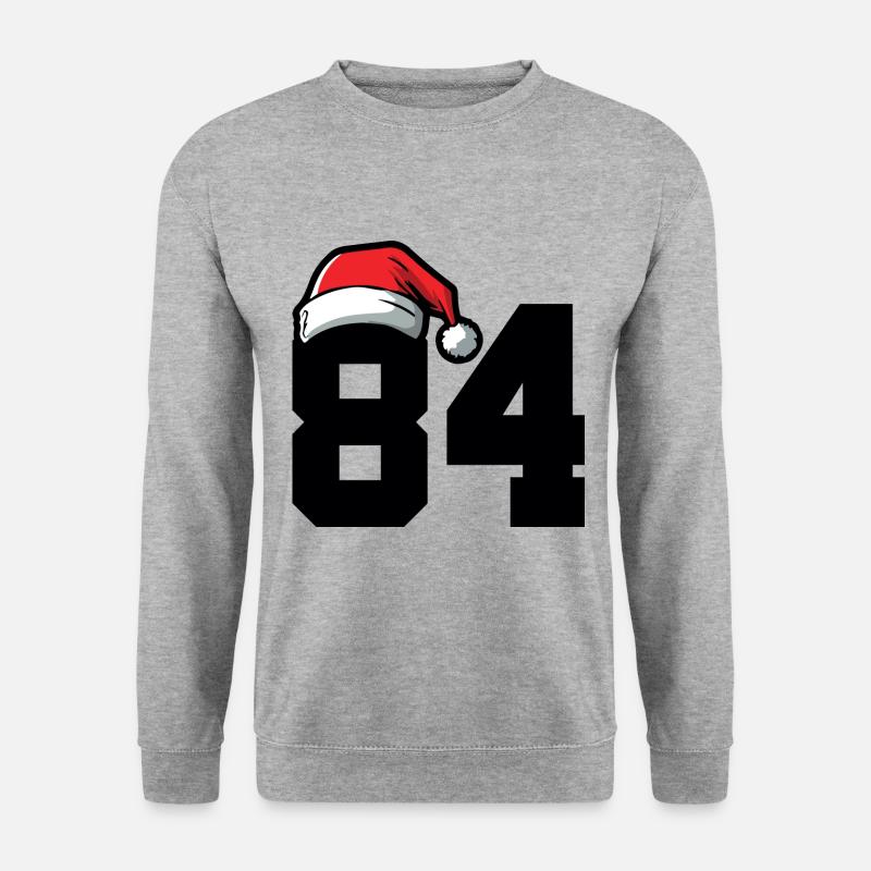 84 Zahl Weihnachten - Unisex Pullover - Weißgrau meliert