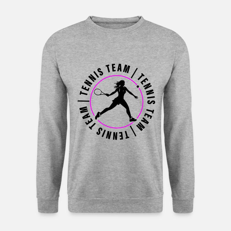 Tennis Team Verein Spielerin - Unisex Pullover - Weißgrau meliert