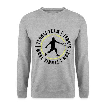 Joueurs de club de l’équipe de tennis - Sweat-shirt Unisexe - gris chiné - Devant - Alina (178cm) & Michal (187cm)
