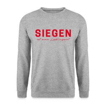 T-shirt Siegen – Votre ville, votre style ! - Sweat-shirt Unisexe - gris chiné - Devant - Alina (178cm) & Michal (187cm)