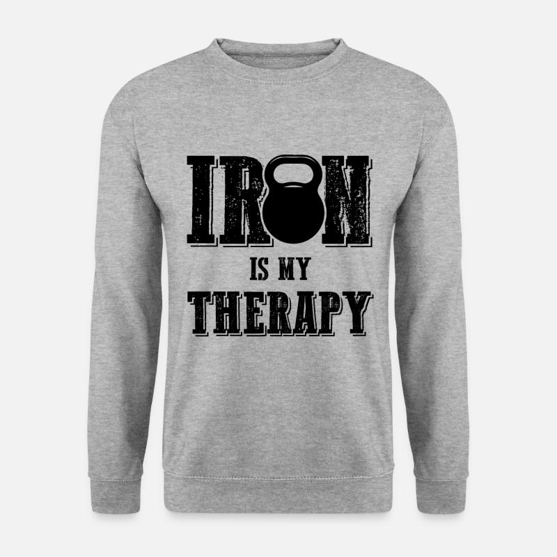 therapie gym - Unisex Pullover - Weißgrau meliert