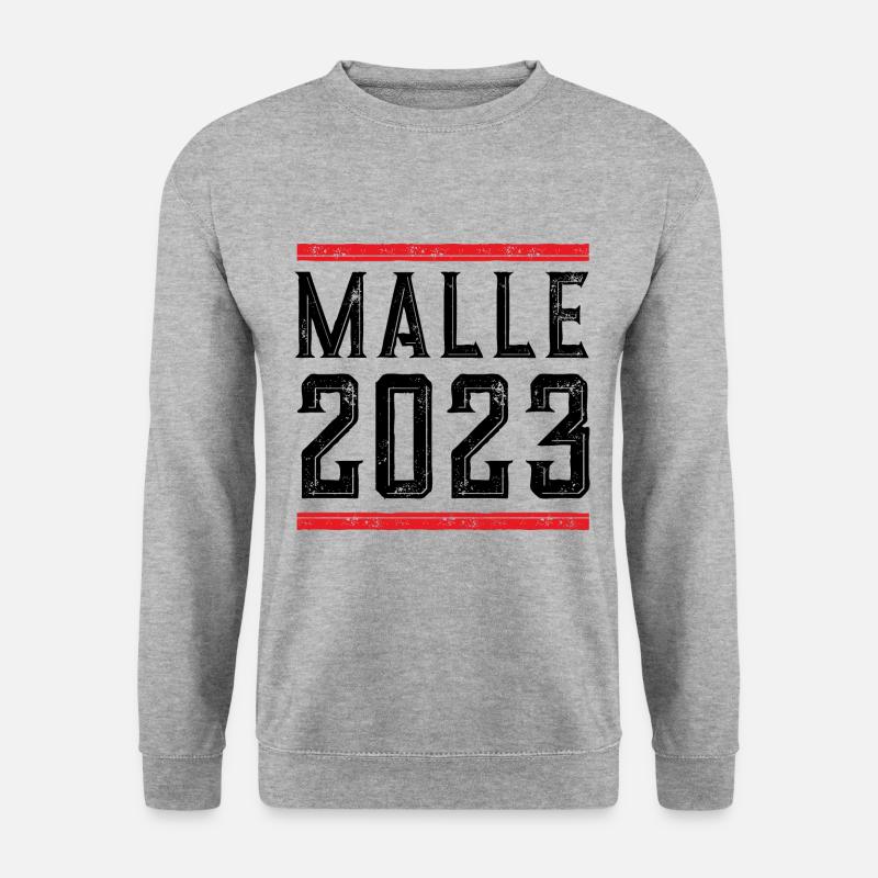 Malle 2023 - Unisex Pullover - Weißgrau meliert