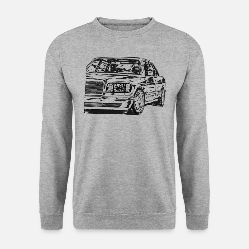 W126 Dirty Vintage Style - Unisex Pullover - Weißgrau meliert