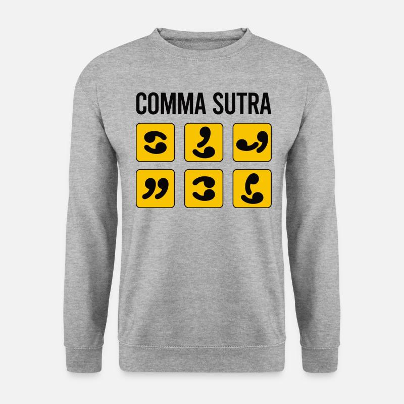 Comma Sutra Funny - Unisex Sweatshirt - salt & pepper