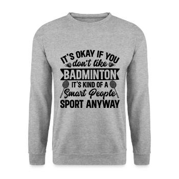 Badminton Badminton Evolution Joueur de badminton - Sweat-shirt Unisexe - gris chiné - Devant - Alina (178cm) & Michal (187cm)