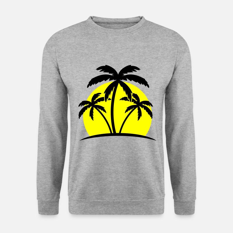 beach palm trees - Unisex Sweatshirt - salt & pepper