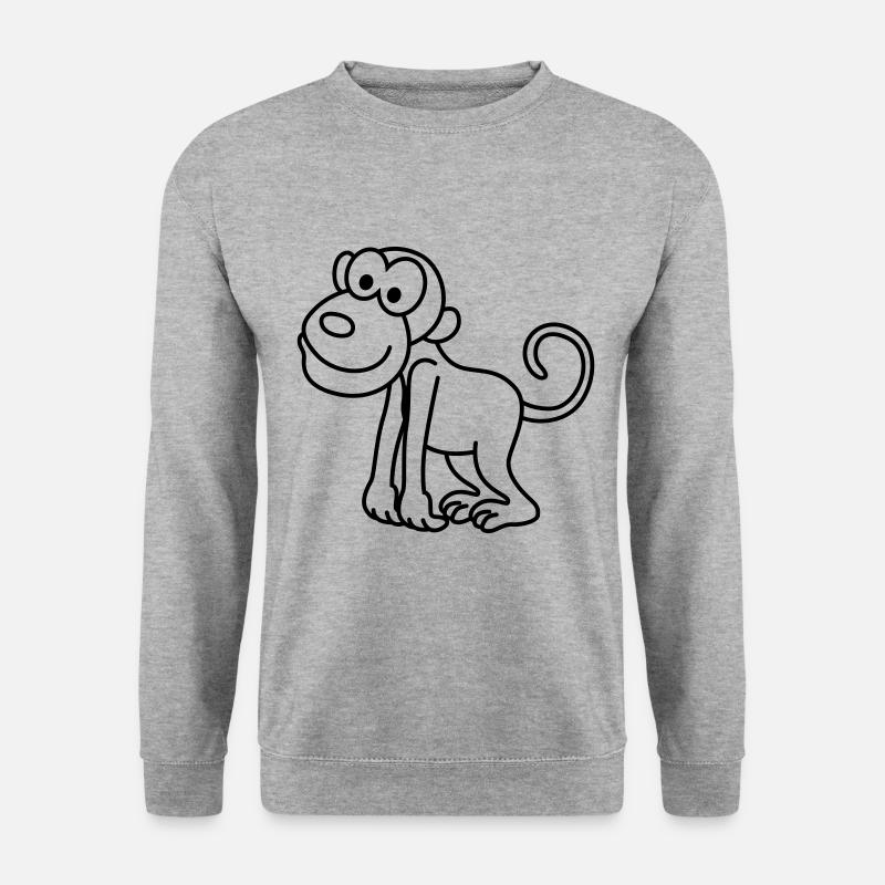 Monkey Comic Animal - Unisex Sweatshirt - salt & pepper