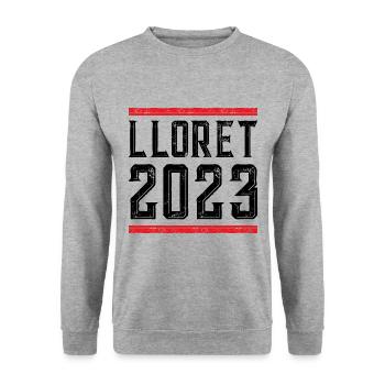 Lloret De Mar 2023 - Unisex Pullover - Weißgrau meliert - Vorne - Alina (178cm) & Michal (187cm)