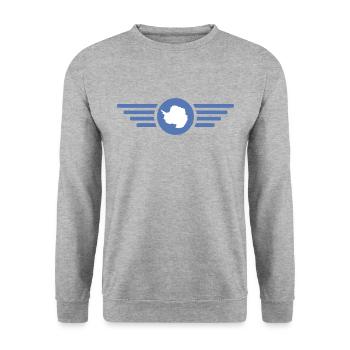 I Love Antarctica, Elegance Style Design T-Shirt - Unisex Sweatshirt - salt & pepper - Front - Alina (178cm) & Michal (187cm)