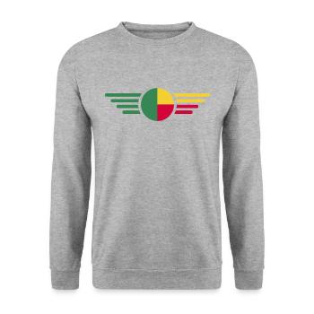 I Love Benin, Elegance Style Design T-Shirt - Unisex Sweatshirt - salt & pepper - Front - Alina (178cm) & Michal (187cm)
