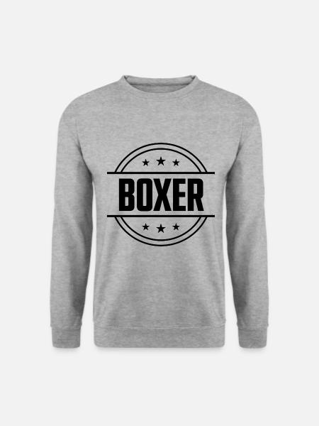 Boxer Boxen Sport - Unisex Pullover - Weißgrau meliert