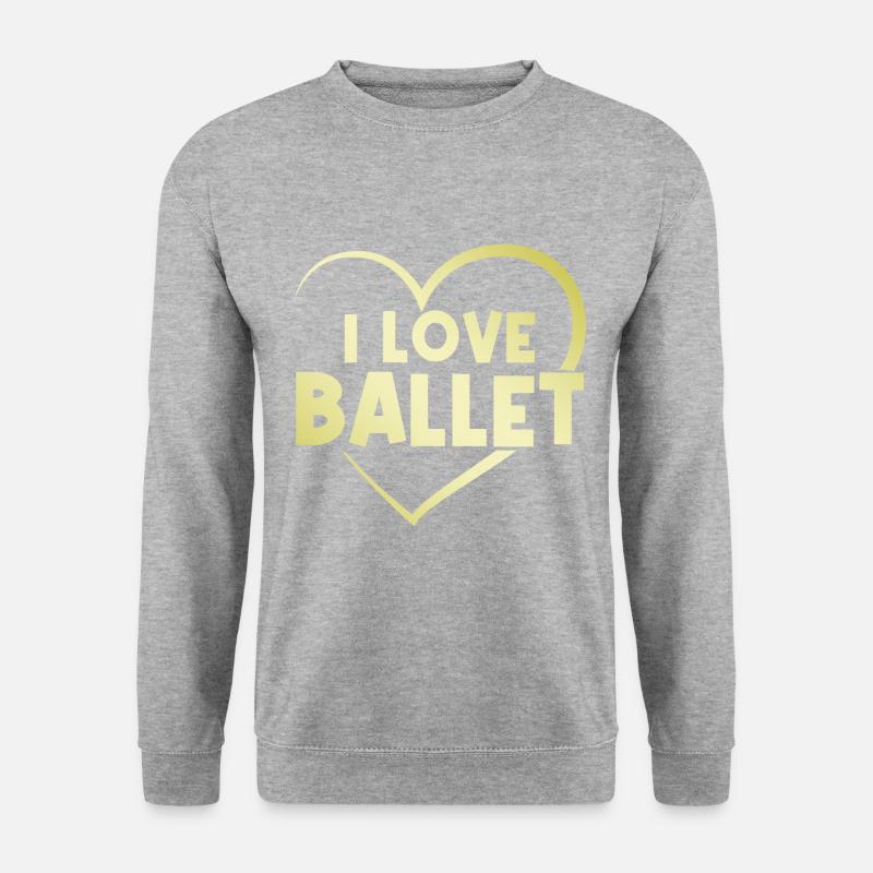 Ich liebe Ballett - Unisex Pullover - Weißgrau meliert