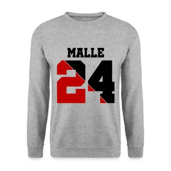 Malle 24 - Sweat-shirt Unisexe - gris chiné - Devant - Alina (178cm) & Michal (187cm)