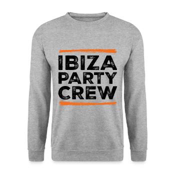 Ibiza Party Crew - Unisex Sweatshirt - salt & pepper - Front - Alina (178cm) & Michal (187cm)