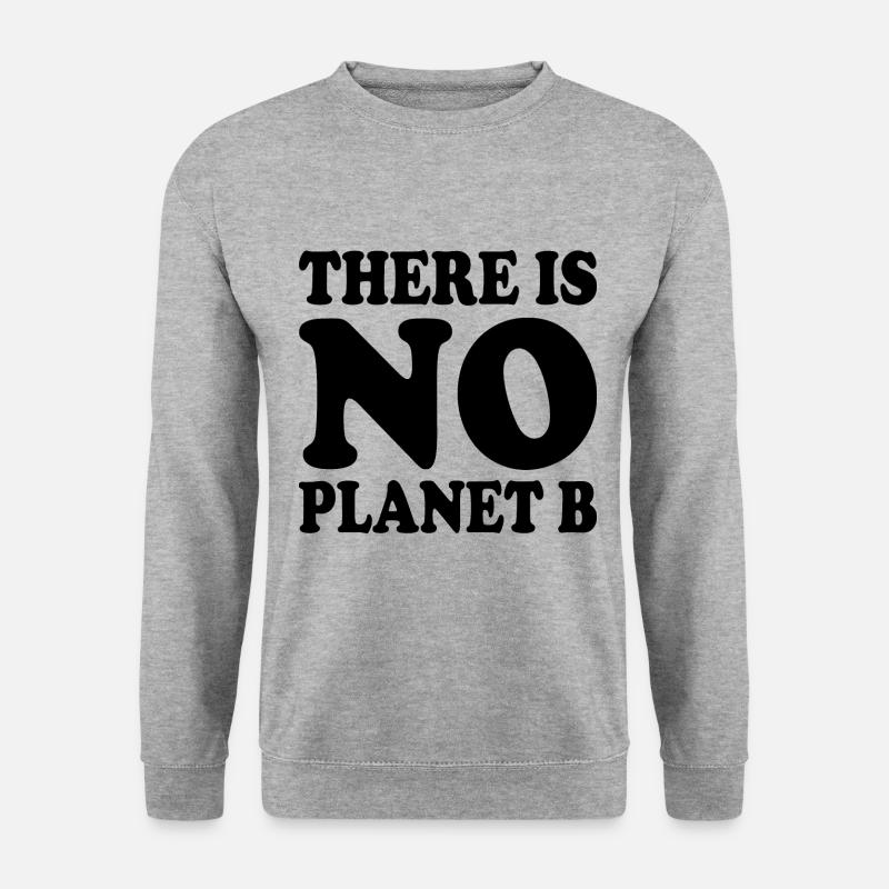 There is no planet b - Unisex Pullover - Weißgrau meliert