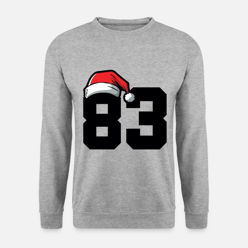 83 Zahl Weihnachten - Unisex Pullover - Weißgrau meliert