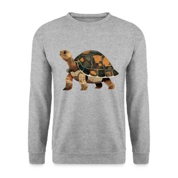 Tortue - Sweat-shirt Unisexe - gris chiné - Devant - Alina (178cm) & Michal (187cm)