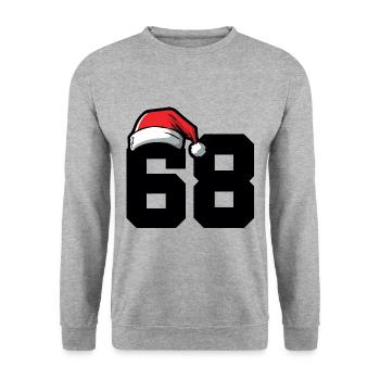 68 Numéro Noël - Sweat-shirt Unisexe - gris chiné - Devant - Alina (178cm) & Michal (187cm)