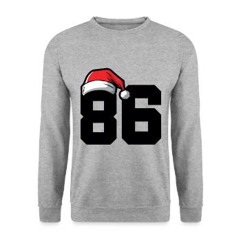 86 Numéro Noël - Sweat-shirt Unisexe - gris chiné - Devant - Alina (178cm) & Michal (187cm)