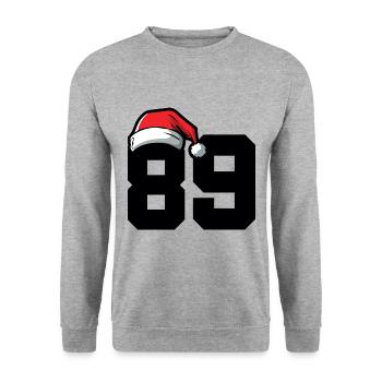 89 Number Christmas - Unisex Sweatshirt - salt & pepper - Front - Alina (178cm) & Michal (187cm)
