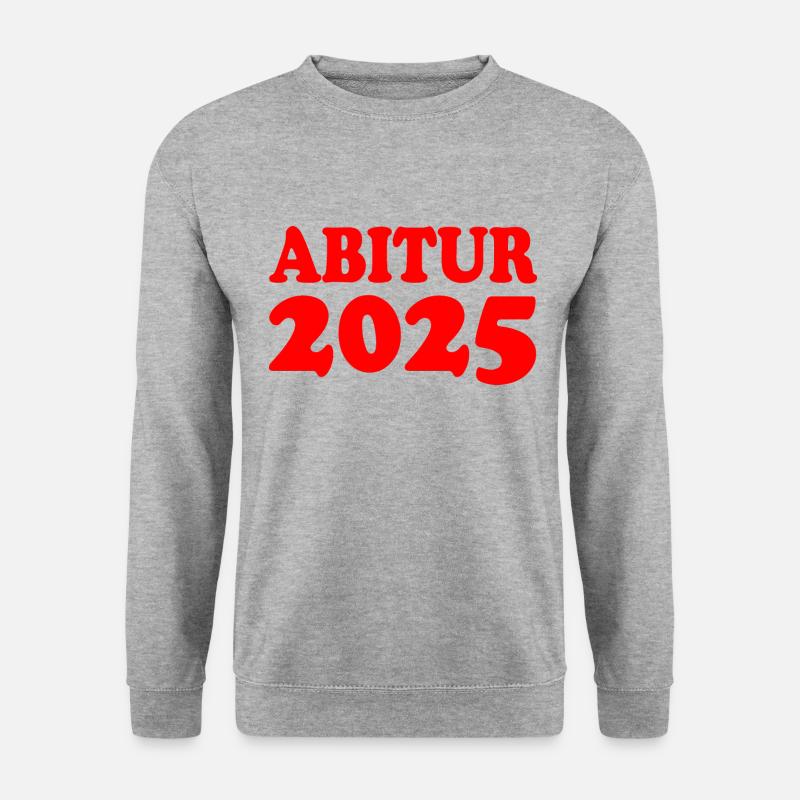 Abitur 2025 - Unisex Pullover - Weißgrau meliert