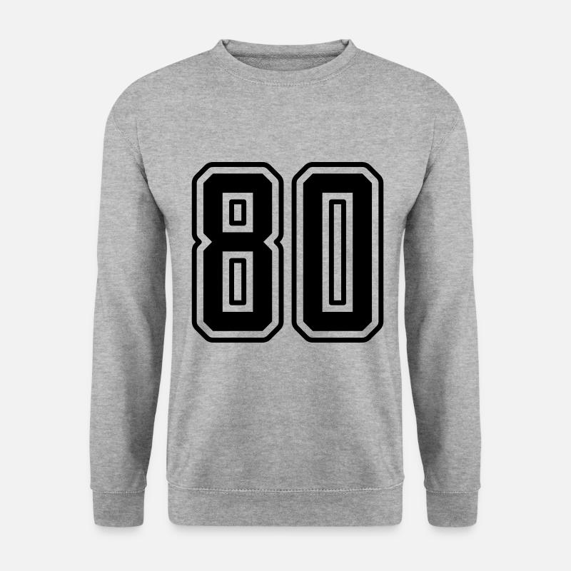 80 number symbol - Unisex Sweatshirt - salt & pepper