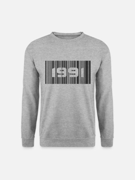 Année de naissance Anniversaire Né en 1991 - Fabriqué en 1991 - Sweat-shirt Unisexe - gris chiné